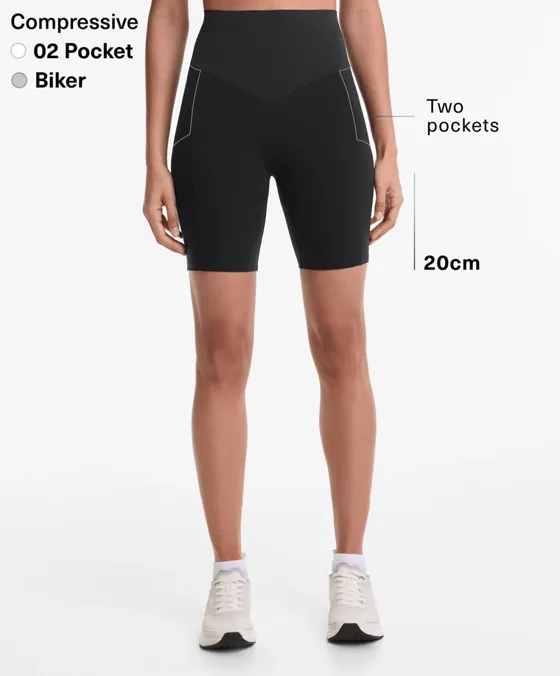 Compressive pocket high rise 20cm cycle leggings