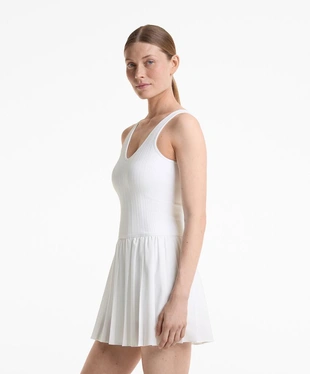 WHITE | 3227/298/251 - OYSHO Короткое платье с плиссировкой