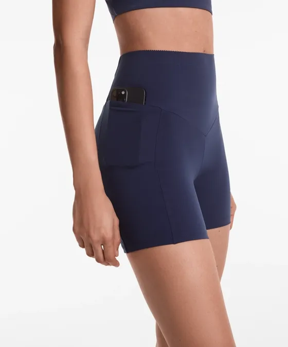 Облегающие шорты Compressive с высокой посадкой и карманом, 10 см