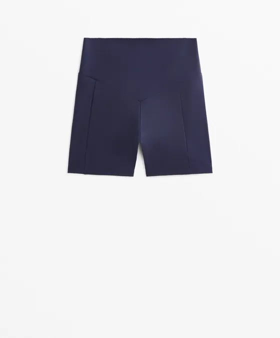 Облегающие шорты Compressive с высокой посадкой и карманом, 10 см