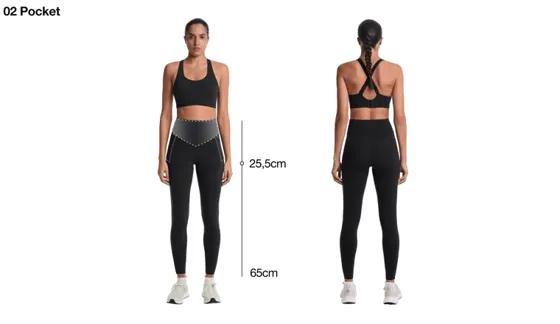 Легинсы до щиколотки Compressive, карман и высокая посадка, 65 см