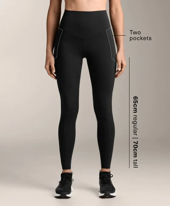 Легинсы до щиколотки Compressive, карман и высокая посадка, 65 см