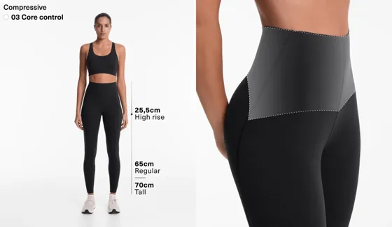 Легинсы Compressive длиной до щиколотки с компрессионным поясом