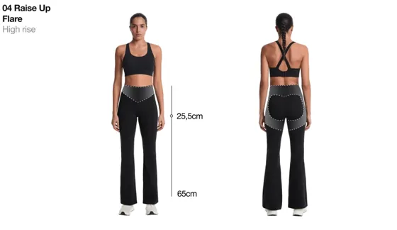 Компрессионные брюки клеш Compressive с эффектом пуш-ап, 80 см