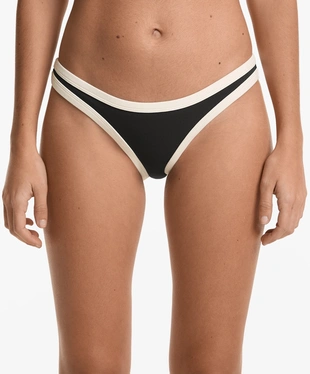 Полуоткрытые плавки бикини с контрастной окантовкой- Заказать в России