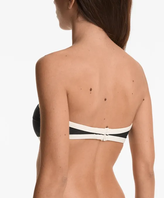 Топ бикини бандо с контрастной окантовкой
