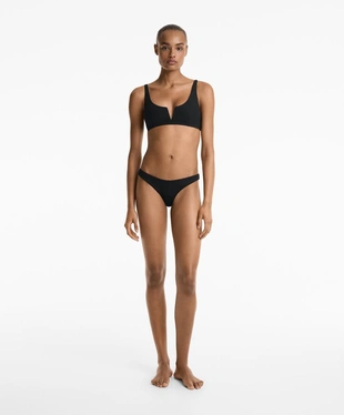 Плавки бикини бразильяно U-образной формы из ткани пике- Заказать в России