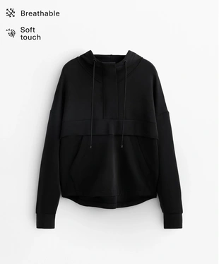 Толстовка из мягкой ткани с модалом на молнии- Заказать в России