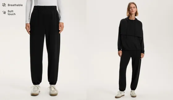 Брюки-джоггеры из ткани с модалом