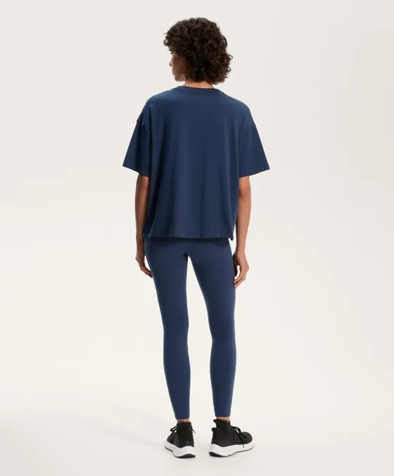 Футболка квадратного кроя из смесового хлопка с короткими рукавами