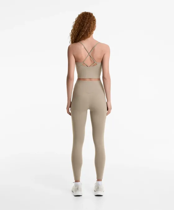 Топ-майка из полиамида с фактурой хлопка