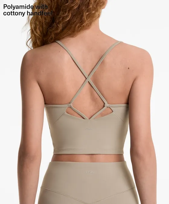 Топ-майка из полиамида с фактурой хлопка