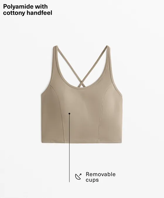 Топ-майка из полиамида с фактурой хлопка