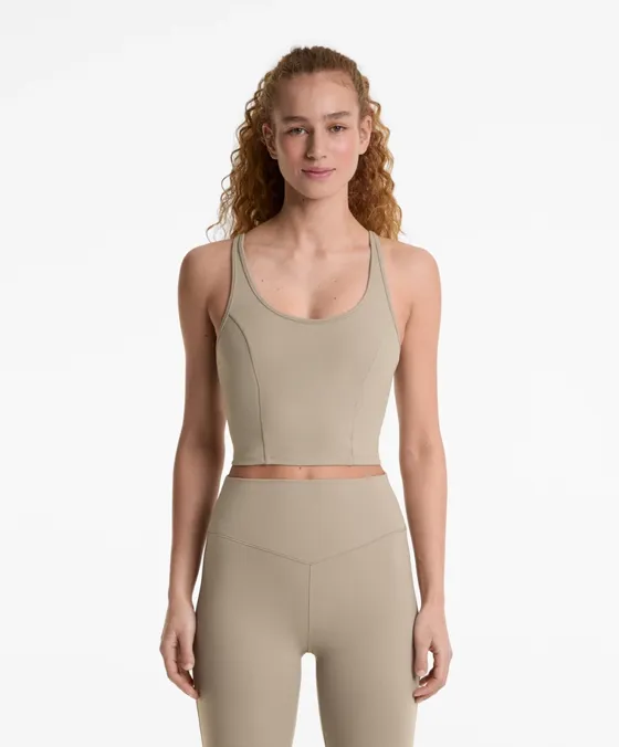 Топ-майка из полиамида с фактурой хлопка