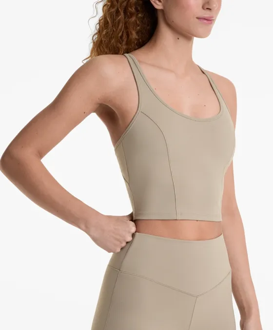 Топ-майка из полиамида с фактурой хлопка