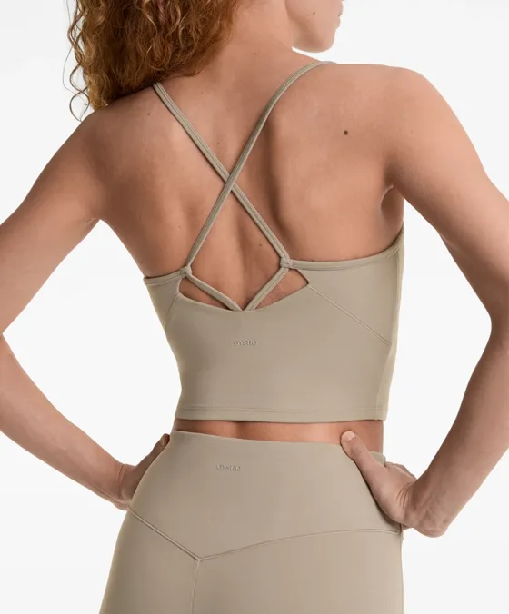 Топ-майка из полиамида с фактурой хлопка