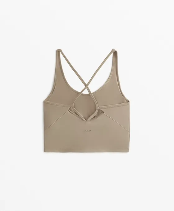 Топ-майка из полиамида с фактурой хлопка