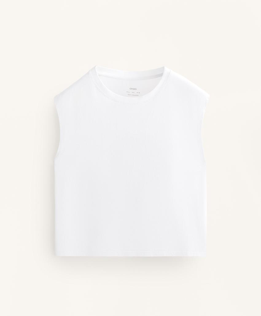 Топ без рукавов из смесового хлопка