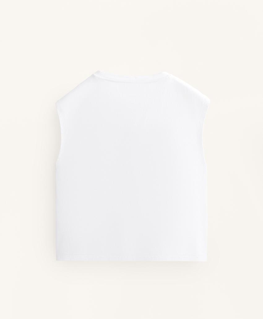 Топ без рукавов из смесового хлопка