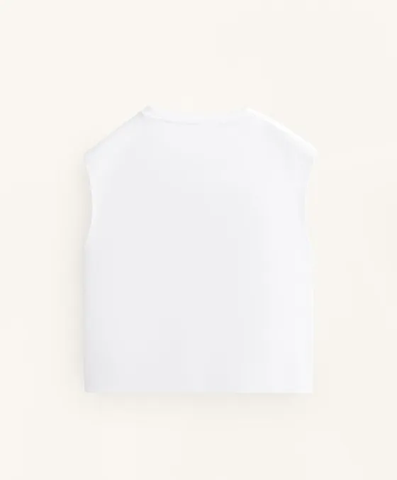 Топ без рукавов из смесового хлопка