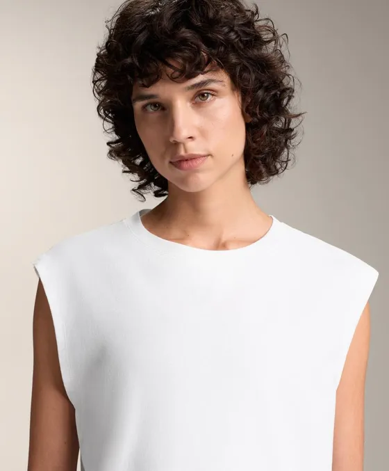 Топ без рукавов из смесового хлопка