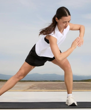 Топ без рукавов из смесового хлопка- Заказать в России