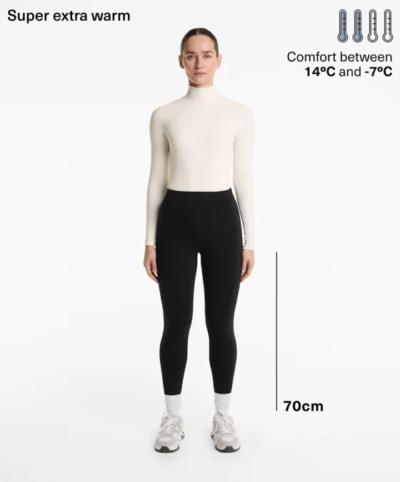 Бесшовные очень теплые легинсы Seamless с высокой посадкой, 70 см
