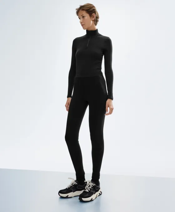 Бесшовные очень теплые легинсы Seamless с высокой посадкой, 70 см