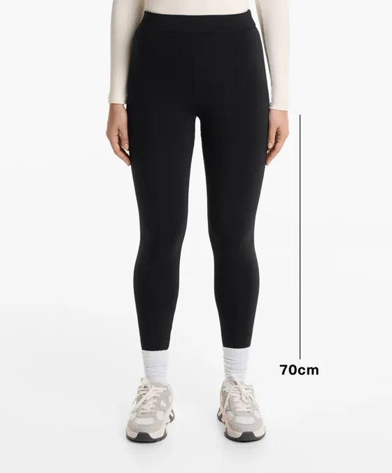 Бесшовные очень теплые легинсы Seamless с высокой посадкой, 70 см