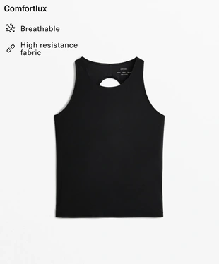 Топ COMFORTLUX с перекрестными деталями на спине- Заказать в России