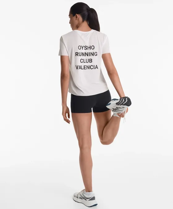 T-shirt justa técnica de manga curta Running Club Valencia