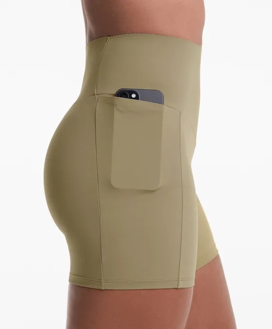 Облегающие шорты Compressive с высокой посадкой и карманом, 10 см
