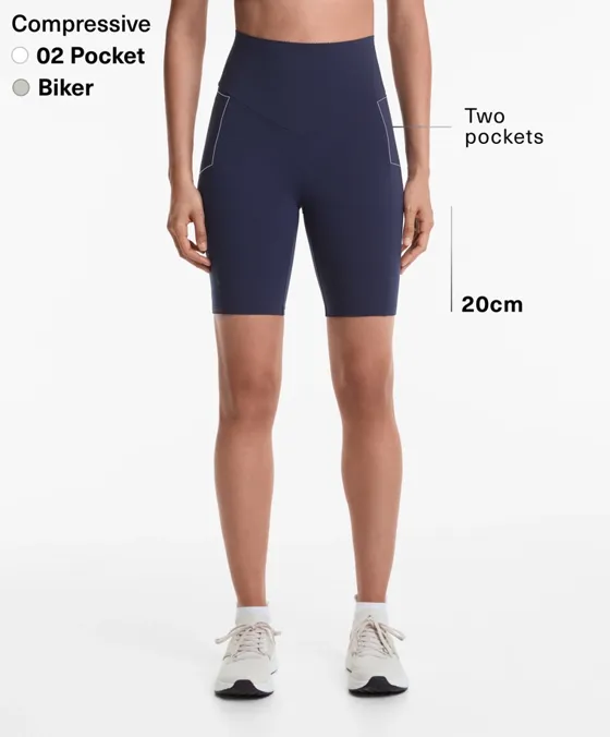 Compressive pocket high rise 20cm cycle leggings