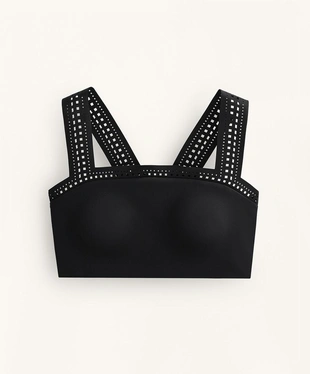 Топ-майка с вырезом и вышивкой- Заказать в России