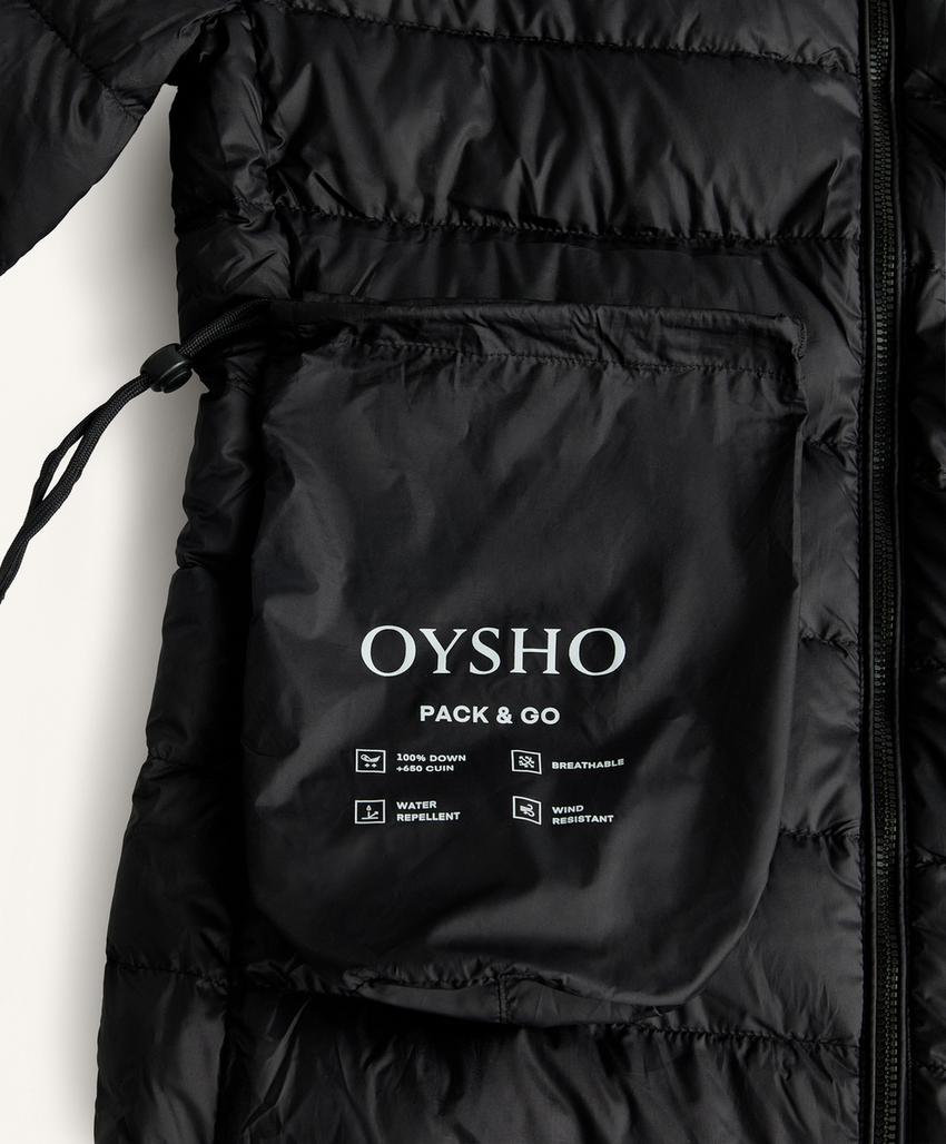 Короткая куртка из 100% пуха, водоотталкивающая, упаковываемая