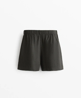 100% LINEN BERMUDA SHORTS- Заказать в России