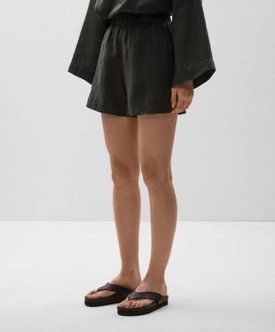 100% LINEN BERMUDA SHORTS- Заказать в России