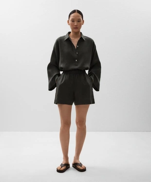 100% LINEN BERMUDA SHORTS- Заказать в России