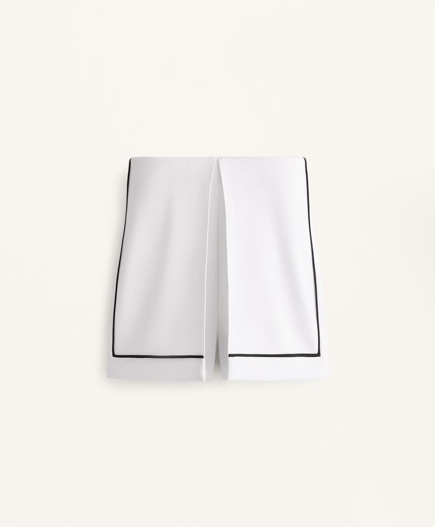 Брючная юбка из модала с мягким на ощупь прикосновением и отделкой