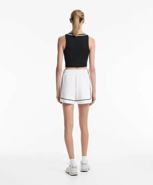 Брючная юбка из модала с мягким на ощупь прикосновением и отделкой- Заказать в России