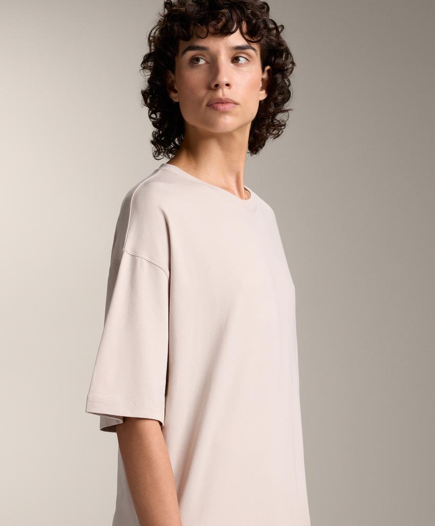 Футболка из хлопково-вискозного микса с коротким рукавом