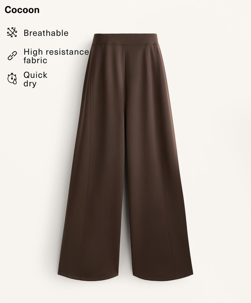 Брюки-карубы с высокой посадкой эффекта неопрена