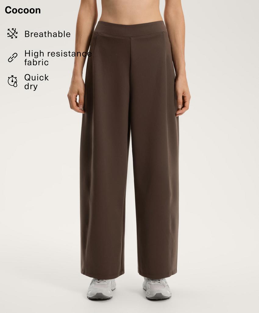 Брюки-карубы с высокой посадкой эффекта неопрена