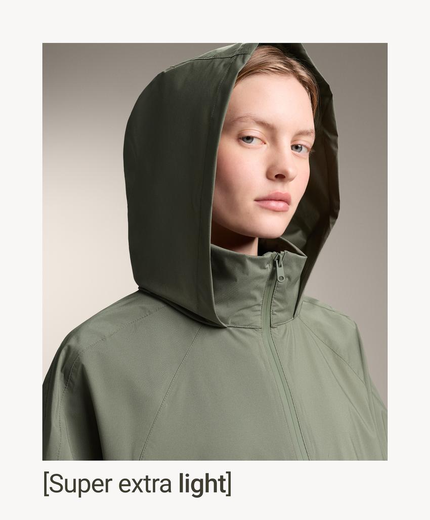 Длинная ветровка из коллекции 10k с водонепроницаемостью и сверхлёгкая