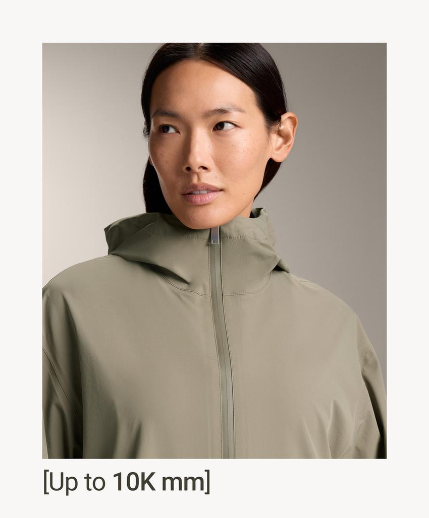 10k водонепроницаемый легкий длинный плащ dark mink