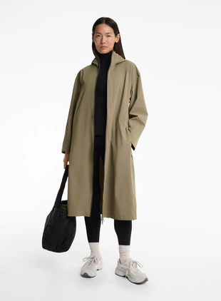 10K водонепроницаемый легкий длинный плащ DARK MINK- Заказать в России