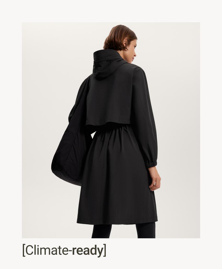 Длинная сверхлегкая водонепроницаемая куртка 10k