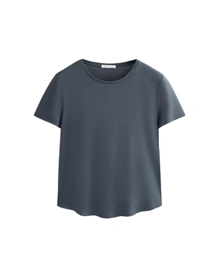 MICROPERFORATED SHORT-SLEEVED TECHNICAL T-SHIRT- Заказать в России