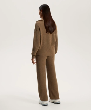 KNIT STRAIGHT-LEG TROUSERS- Заказать в России