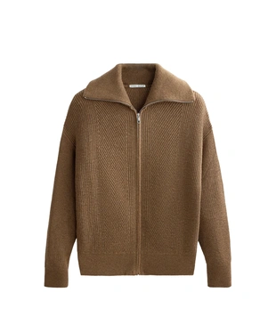 KNIT JACKET WITH LAPEL COLLAR- Заказать в России